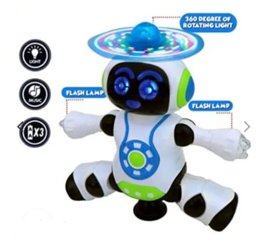 Dancing Robot Toy With Flashing Light And Sound